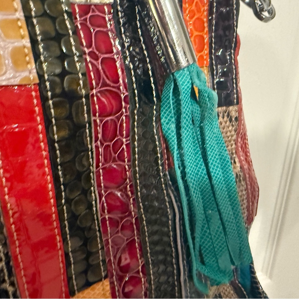 Source Unknown Multicolor Patchwork Shoulder Bag - image 5